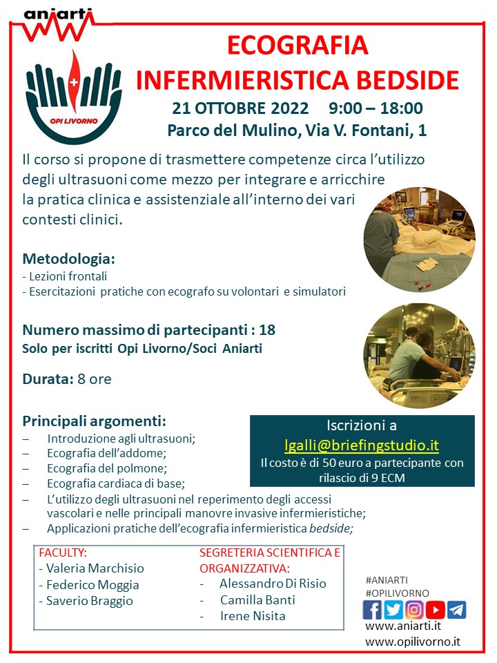 ECOGRAFIA INFERMIERISTICA BEDSIDE - Livorno 21/10/2022