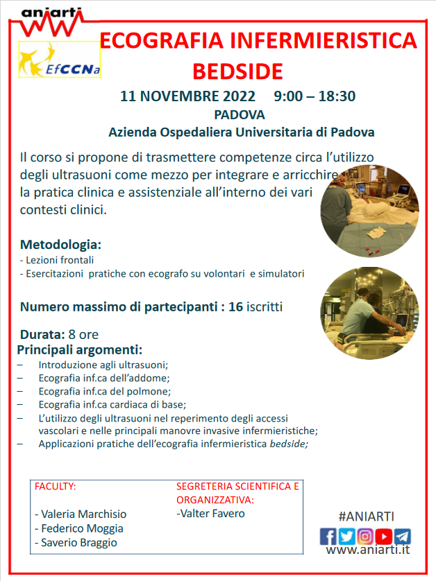 ECOGRAFIA INFERMIERISTICA BEDSIDE - Padova 11/11/2022